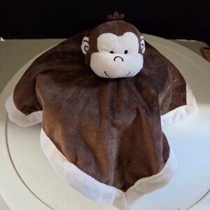 Tiddliwinks Monkey Lovey Plush Stuffed Animal Brown White Soft